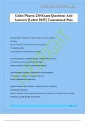Galen Pharm 210 Exam Questions And Answers &vert;Latest 2025 &vert; Guaranteed Pass