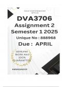 DVA3706 Assignment 2 &lpar;COMPLETE ANSWERS&rpar; Semester 1 2025 &lpar;888968&rpar; - DUE April 2025
