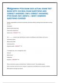 Walgreens PTCB EXAM 2025 ACTUAL EXAM TEST BANK WITH 320 REAL EXAM QUESTIONS AND CORRECT ANSWERS &lpar;100&percnt; CORRECT ANSWERS&rpar; PTCB EXAM 2025 &lpar;NEW&excl;&excl;&rpar;>>MOST COMMON QUESTIONS COVERED