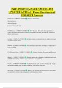 EXOS   Bundled Exam Questions WITH  CORRECT Answers