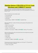 Mindtap Quizzes UPDATED ACTUAL Exam  Questions and CORRECT Answers 