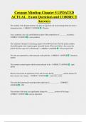 Cengage Mindtap Chapter 5 UPDATED  ACTUAL   Exam Questions and CORRECT  Answers 