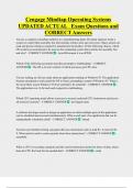 Cengage Mindtap Operating Systems  UPDATED ACTUAL   Exam Questions and  CORRECT Answers