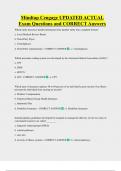 Mindtap Cengage UPDATED ACTUAL    Exam Questions and CORRECT Answers