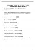 FARRAR CELL THEORY REVIEW 2024 UPDATED QUESTIONS AND VERIFIED ANSWERS