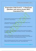 Progression&colon; Field Tech IV - V Final Exam Questions And Answers &vert;Latest 2025 &vert; Guaranteed Pass