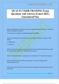 QUALYS VMDR TRAINING Exam Questions And Answers &vert;Latest 2025 &vert; Guaranteed Pass