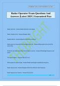 Radar Operator Exam Questions And Answers &vert;Latest 2025 &vert; Guaranteed Pass