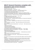 MCAT General Chemistry complete with Questions and correct Answers