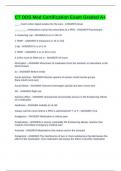 CT DDS Med Certification Exam Graded A&plus;