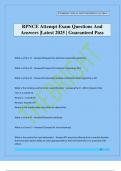 RPNCE Attempt Exam Questions And Answers &vert;Latest 2025 &vert; Guaranteed Pass