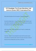 S13 Standpipe Test Exam Questions And Answers &vert;Latest 2025 &vert; Guaranteed Pass