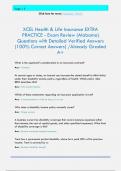 XCEL Health & Life Insurance EXTRA  PRACTICE - Exam Review &lpar;Alabama&rpar; Questions with Detailed Verified Answers  &lpar;100&percnt; Correct Answers&rpar; &sol;Already Graded  A&plus; What is the applicant's consideration in an insurance contract&quest; Ans&colon; Premiums At certain ages 
