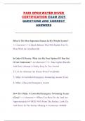 PADI OPEN WATER DIVER  CERTIFICATION EXAM 2025  QUESTIONS AND CORRECT  ANSWERS