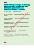 NOCTI GA Engineering & Technology exam &vert;complete study guide with DETAILED  QUESTIONS AND  VERIFIED  answers&period;&vert; Graded A