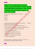 NOCTI Pre Engineering Exam study guide&vert;complete study guide  with detailed questions and 100&percnt; verified answers&vert;get a pass on your first trial
