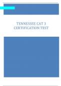 TENNESSEE CAT 3 CERTIFICATION TEST LATEST ACTUAL EXAM WITH CORRECT QUESTIONS AND VERIFIED ANSWERS&vert;100&percnt; GUARANTEED TO PASS&excl;&vert;ALREADY GRADED A&plus;