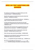 ENCE 325 TEST QUESTIONS AND ANSWERS