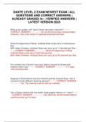 DANTE LEVEL 2 EXAM NEWEST EXAM &vert; ALL QUESTIONS AND CORRECT ANSWERS &vert; ALREADY GRADED A&plus; &vert; VERIFIED ANSWERS &vert; LATEST VERSION 2025