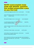 NATMI exam&vert;complete study guide with detailed  questions and verified answers&vert;Get a pass on your first trail