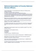 National Association of County Veterans Service Officers  Answers All Possible Questions and Answers with complete solution