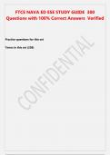 FTCE NAVA ED ESE STUDY GUIDE 300 Questions with 100- Correct Answers Verified