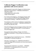 California Flagger Certification exam questions with correct answers&period;
