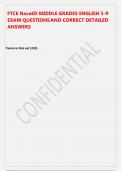 FTCE NavaED MIDDLE GRADES ENGLISH 5-9 EXAM QUESTIONS AND CORRECT DETAILED ANSWERS