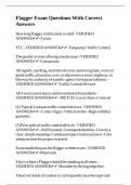 Flagger Exam Questions With Correct Answers