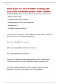 USPS Exam 421 PSE Window Training Test-with 100&percnt; verified solutions -tutor verified