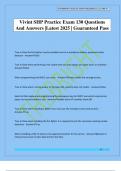 Vivint SHP Practice Exam 130 Questions And Answers &vert;Latest 2025 &vert; Guaranteed Pass