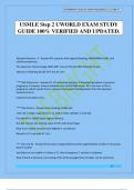 USMLE Step 2 UWORLD EXAM STUDY GUIDE 100&percnt; VERIFIED AND UPDATED&period;