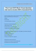 West Coast EMT Block 3 Exam Questions And Answers &vert;Latest 2025 &vert; Guaranteed Pass