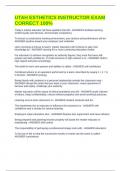 UTAH ESTHETICS INSTRUCTOR EXAM CORRECT 100&percnt;