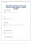  DSE CDCA Questions and Correct  Answers&sol; Latest Update &sol; Already  Graded 