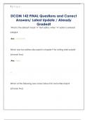 DCOM 142 FINAL EXAM Questions and  Correct Answers&sol; Latest Update &sol;  Already Graded 