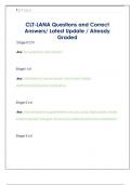 CLT-LANA Questions and Correct  Answers&sol; Latest Update &sol; Already  Graded