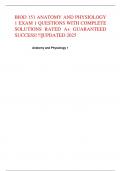BIOD 151 ANATOMY AND PHYSIOLOGY 1 EXAM 1 QUESTIONS WITH COMPLETE SOLUTIONS RATED A&plus; GUARANTEED SUCCESS&excl;&excl;&excl;&vert;&vert;UPDATED 2025