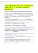 STATE BOARD INSTRUCTOR EXAM PRACTICE TEST QUESTIONS & ANSWERS