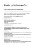 Disability and Life Washington Test QUESTIONS AND CORRECT DETAILED ANSWERS 2025&sol;2026 &lpar;VERIFIED ANSWERS&rpar; &vert;ALREADY GRADED A&plus;&vert;&vert;BRAND NEW&excl;&excl;