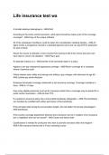 Life insurance test wa QUESTIONS AND CORRECT DETAILED ANSWERS 2025&sol;2026 &lpar;VERIFIED ANSWERS&rpar; &vert;ALREADY GRADED A&plus;&vert;&vert;BRAND NEW&excl;&excl;
