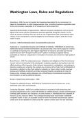 Washington Laws&comma; Rules and Regulations QUESTIONS AND CORRECT DETAILED ANSWERS 2025&sol;2026 &lpar;VERIFIED ANSWERS&rpar; &vert;ALREADY GRADED A&plus;&vert;&vert;BRAND NEW&excl;&excl;