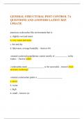  GENERAL STRUCTURAL PEST CONTROL 7A QUESTIONS AND ANSWERS LATEST 2025 UPDATE