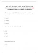 HESI A2 EXAM COMPILATION   MATHS&comma;VOCABULARY&comma; GRAMMAR&comma; BIOLOGY&comma; ANATOMY AND PHYSIOLOGY  2025 EXAM PREP VERIFIED QUESTIONS AND ANSWERS