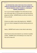 AAA DRIVERS FINAL EXAM LATEST 2025 ACTUAL EXAM WITH  COMPLETE QUESTIONS AND CORRECT DETAILED ANSWERS &lpar;100&percnt;  VERIFIED ANSWERS&rpar; &vert;ALREADY GRADED A&plus;&vert; &vert;&vert;PROFESSOR  VERIFIED&vert;&vert; &vert;&vert;BRANDNEW&excl;&excl;&excl;&vert;&vert;