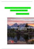 TEST BANK For Auditing & Assurance Services&colon; A Systematic Approach&comma; 11th Edition By William Messier Jr&comma; Steven Glover&comma; Verified Chapters 1 - 21&comma; Complete Newest Version