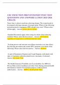  CDC INFECTION PREVENTIONIST POST TEST QUESTIONS AND ANSWERS LATEST 2025-2026 UPDATE