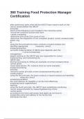 360 Training Food Protection Manager Certification exam with 100&percnt; correct answers 2025