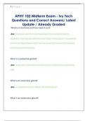APHY  Questions and Correct Answers&sol; Latest Update &sol; Already Graded