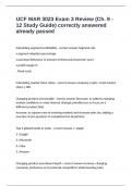 UCF MAR 3023 Exam 3 Review &lpar;Ch&period; 9 -12 Study Guide&rpar; correctly answered already passed